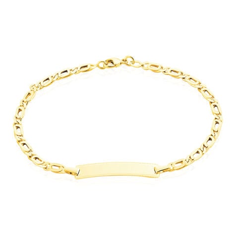 Bracelet Identité Fanelia Maille Marine Or Jaune - Bracelets Communion Enfant | Histoire d’Or
