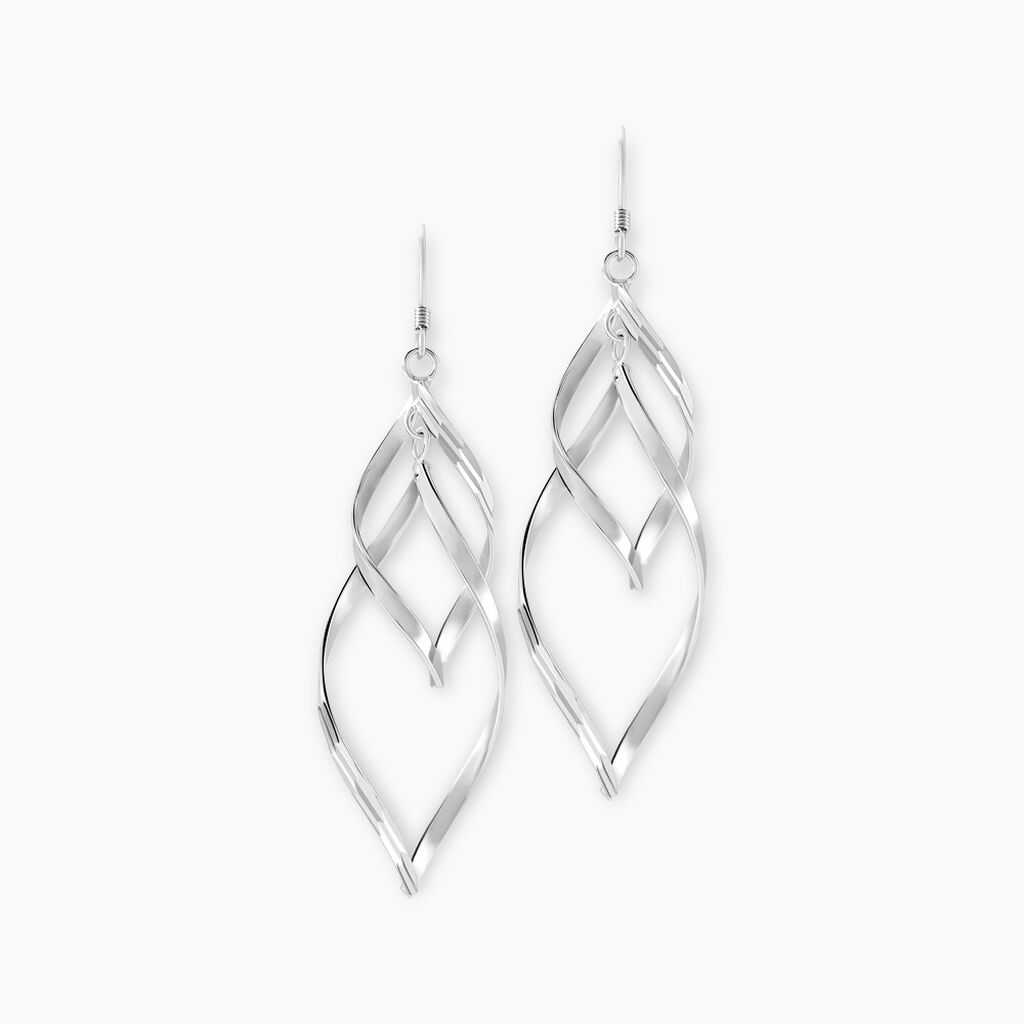 Boucles D'oreilles Pendantes Lisi Argent Blanc - Boucles d'oreilles fantaisie Femme | Histoire d&rsquo;Or