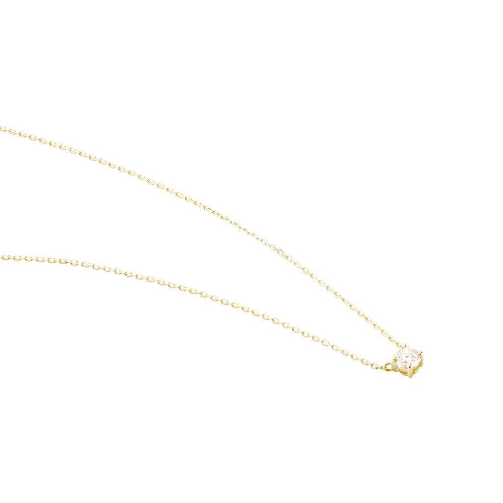 Collier Or Jaune Aphrodite Diamant Synthetique - Colliers Femme | Histoire d’Or