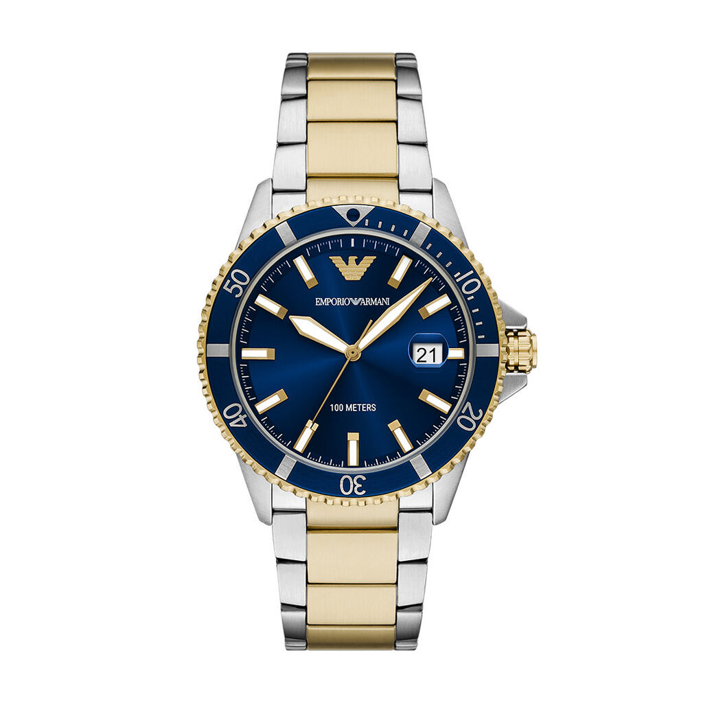 Montre Emporio Armani World Explorer Bleu - Montres Homme | Histoire d’Or