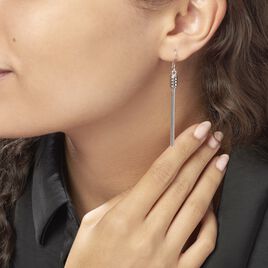Boucles D'oreilles Pendantes Amaryllis Argent Blanc - Boucles d'oreilles fantaisie Femme | Histoire d’Or