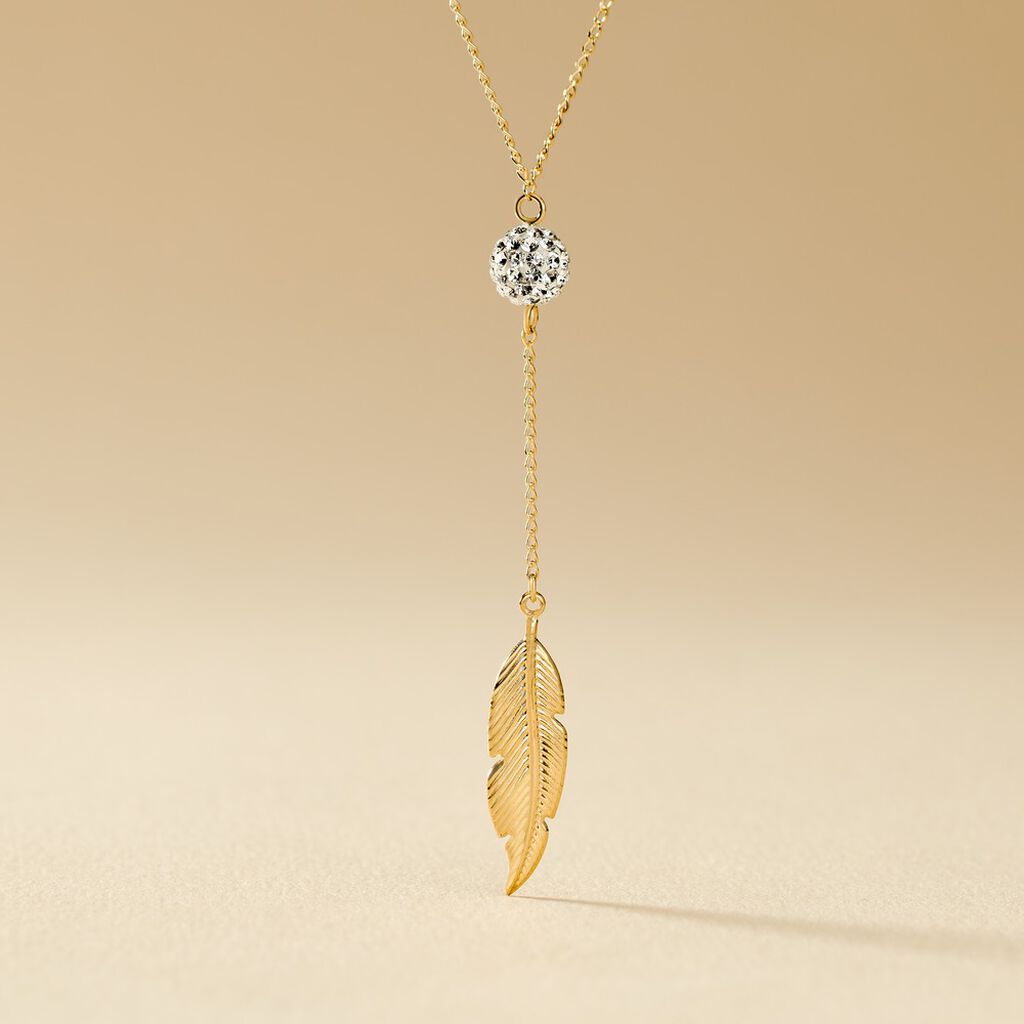 Collier Powoo Or Jaune Strass - Colliers Femme | Histoire d&rsquo;Or