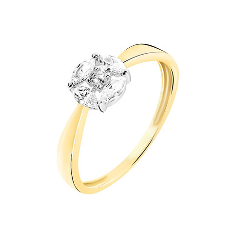Bague Solitaire Maurena Or Jaune Oxyde De Zirconium - Bagues solitaires Femme | Histoire d’Or