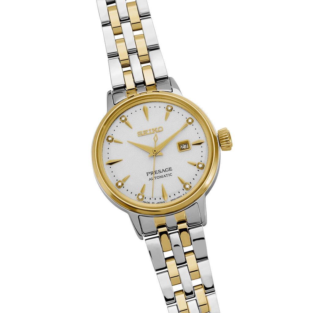 Montre Seiko Presage Cocktail Champagne - Id&eacute;es cadeaux Femme | Histoire d&rsquo;Or