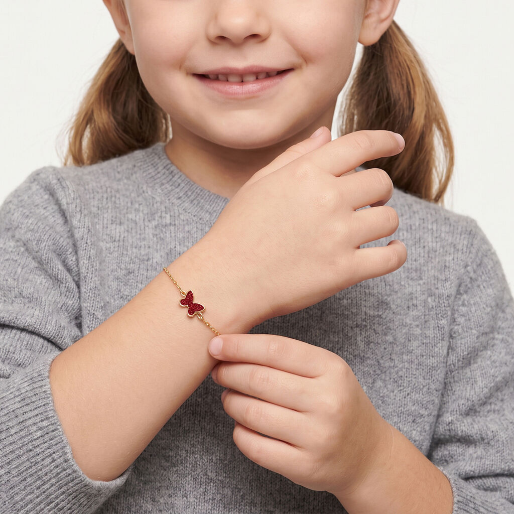 Bracelet Solena Papillon Or Jaune - Bracelets Enfant | Histoire d&rsquo;Or