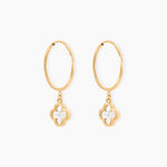 Cr&eacute;oles Bahman Or Jaune Nacre - Boucles d'oreilles cr&eacute;oles Femme | Histoire d&rsquo;Or