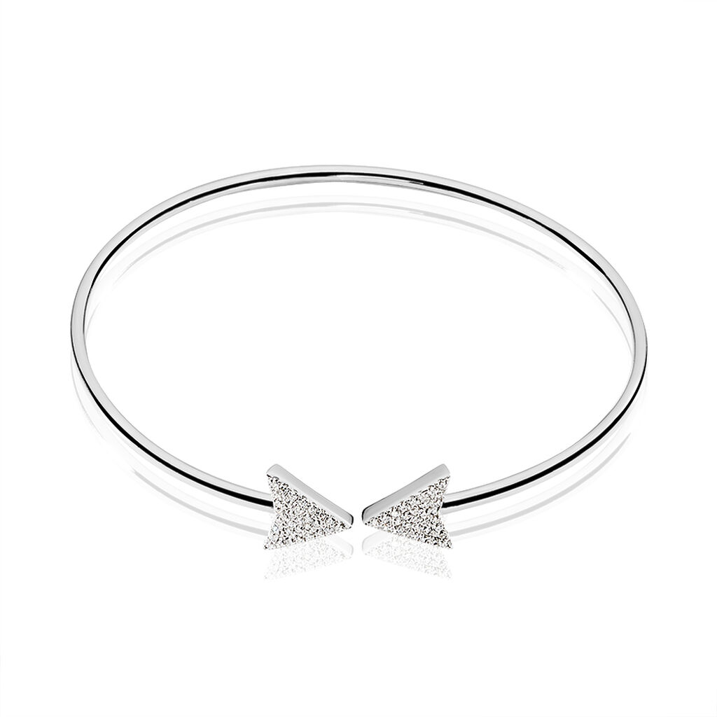Bracelet Jonc Deva Argent Blanc Oxyde De Zirconium - Bracelets fantaisie Femme | Histoire d’Or