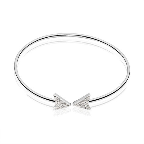 Bracelet Jonc Deva Argent Blanc Oxyde De Zirconium - Bracelets fantaisie Femme | Histoire d’Or