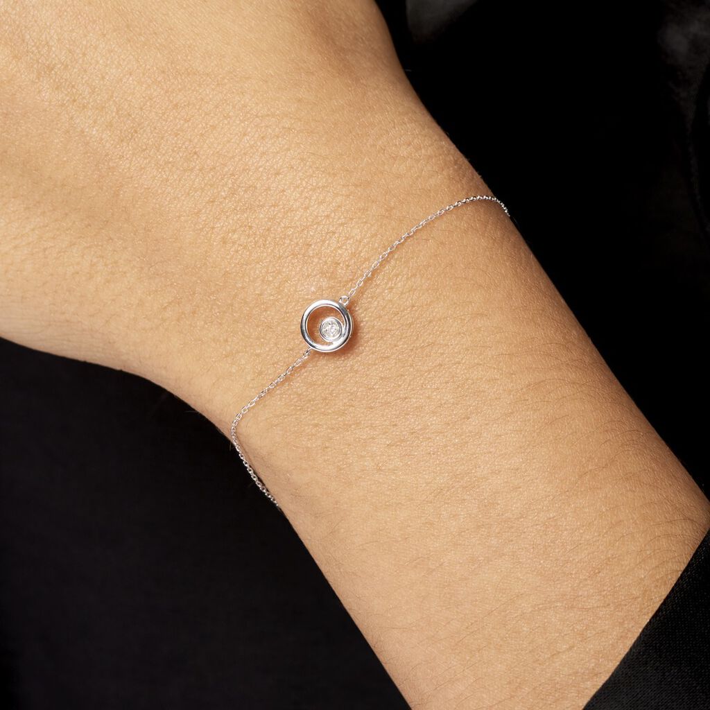 Bracelet Fidelia Or Blanc Diamant - Bracelets Femme | Histoire d’Or