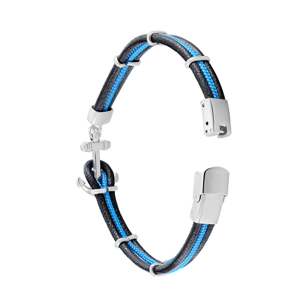 Bracelet Acier Blanc Penda - Bracelets cordon Homme | Histoire d’Or