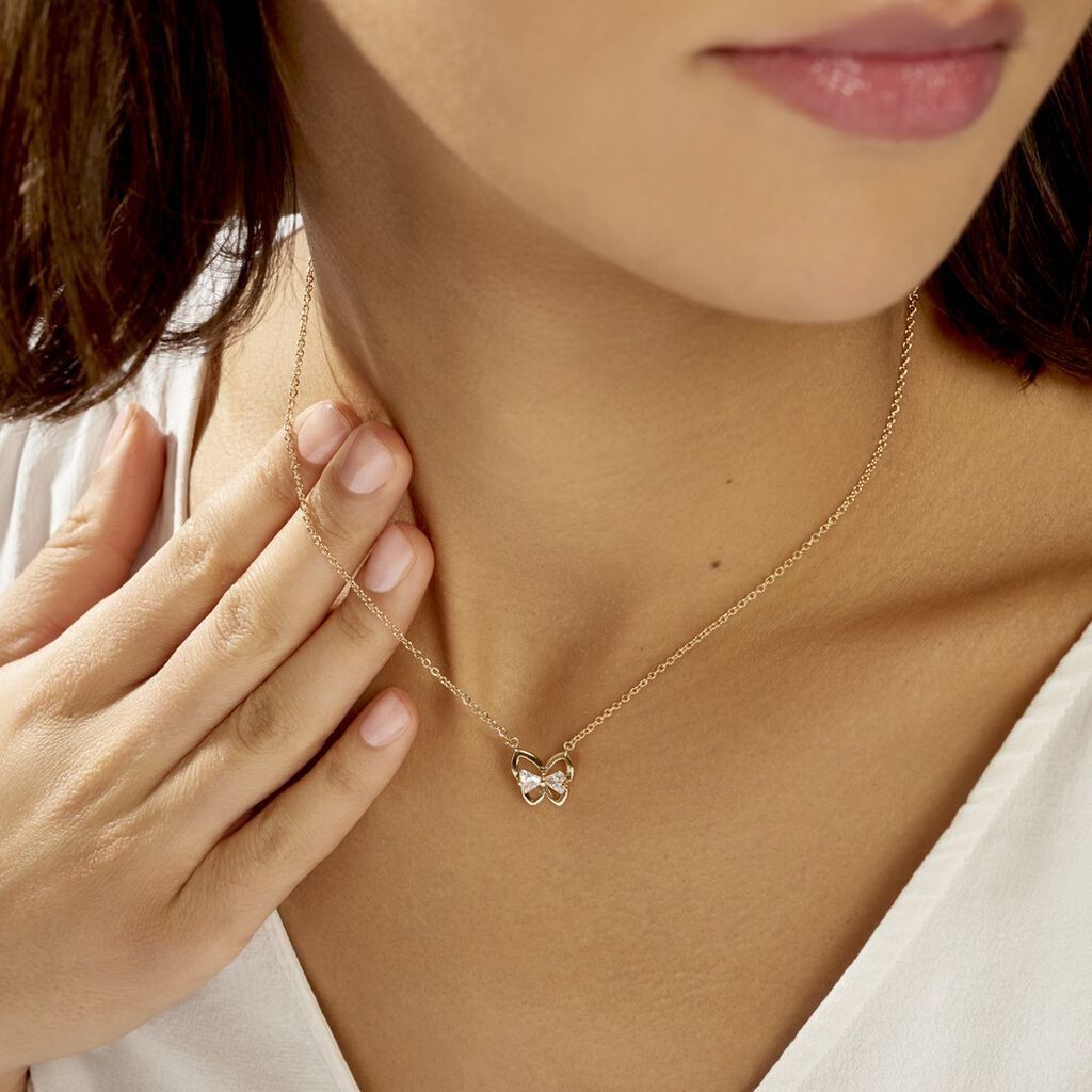 Collier Jelissa Plaqué Or Jaune Oxyde De Zirconium - Colliers fantaisie Femme | Histoire d’Or