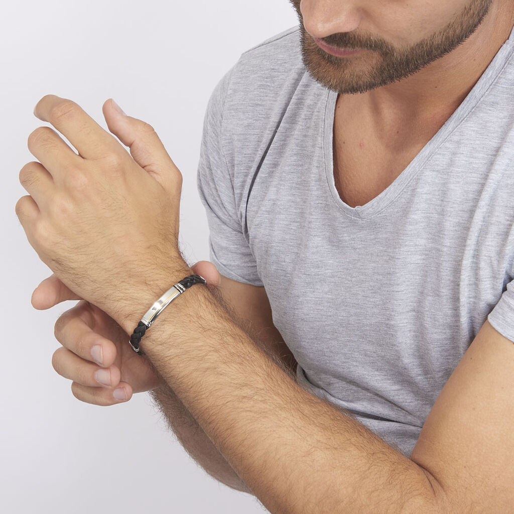 Bracelet Orietta Or Acier Bicolore - Bracelets Homme | Histoire d&rsquo;Or