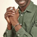 Bracelet Jourdan Homme El Castillo Acier Bicolore Noir Et Blanc - Bracelets Homme | Histoire d&rsquo;Or