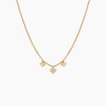 Collier Cheri Argent Dor&eacute; A L'Or 750/1000 Oxyde De Zirconium - Colliers Femme | Histoire d&rsquo;Or