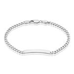 Bracelet Identit&eacute; Argent Blanc Casper - Gourmettes Homme | Histoire d&rsquo;Or