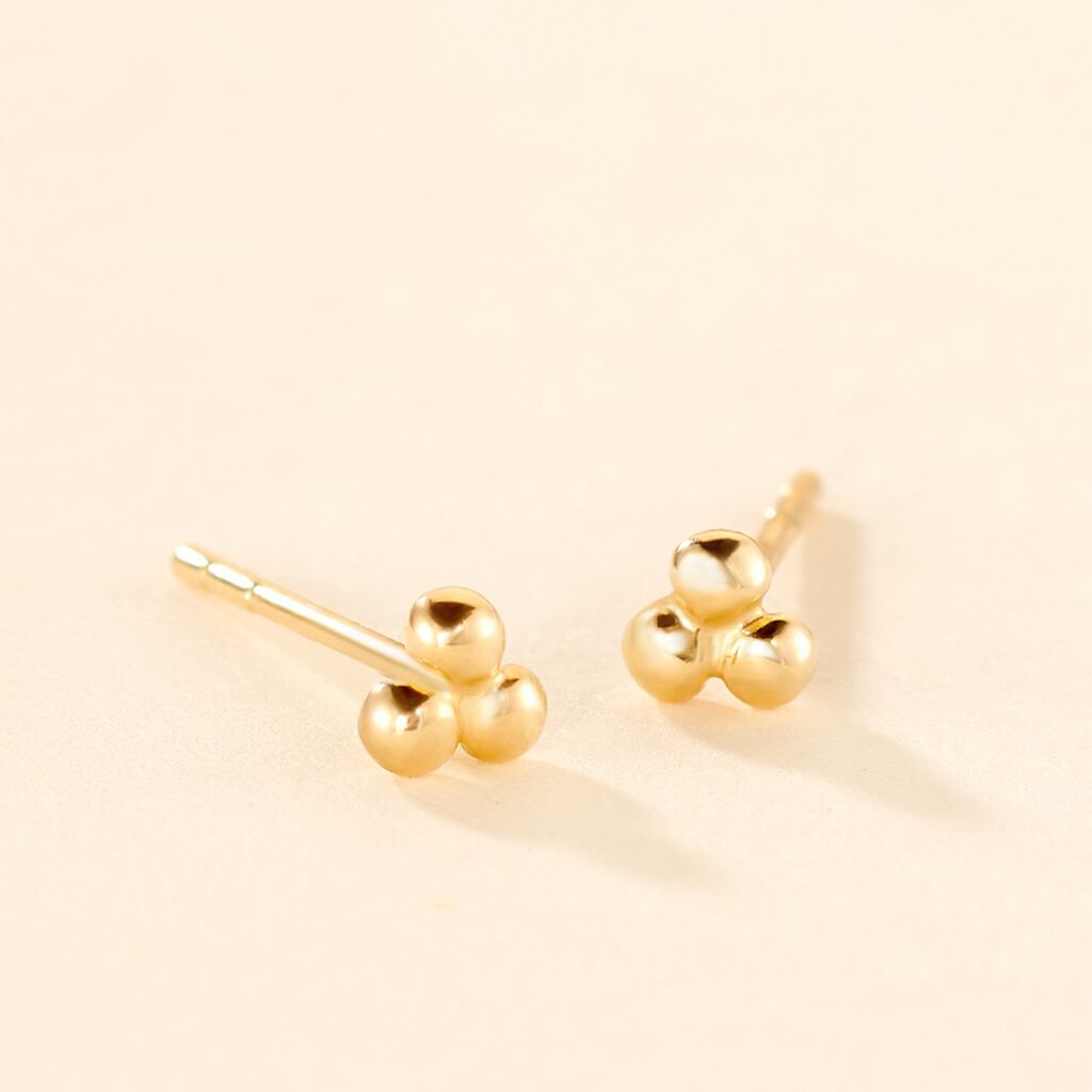 Boucles D'oreilles Puces Glen Or Jaune - Clous d'oreilles Femme | Histoire d’Or