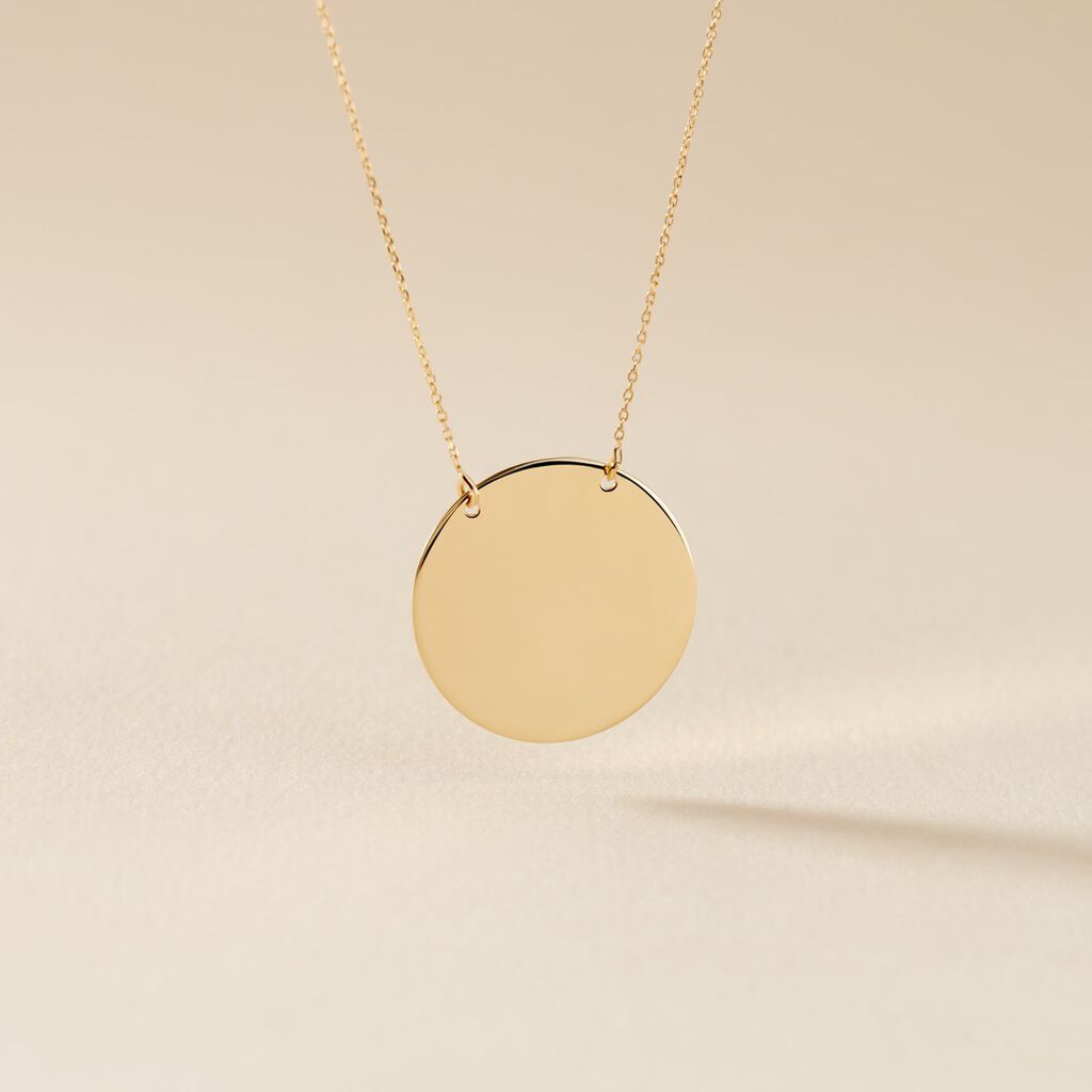 Collier Pastille Gravable Or Jaune - Colliers Naissance Femme | Histoire d&rsquo;Or