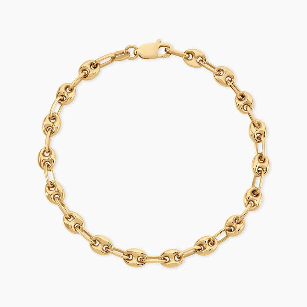 Bracelet Dami Argent Dor&eacute; A L'Or 750/1000 - Bijoux sans pierre Homme | Histoire d&rsquo;Or