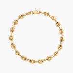 Bracelet Dami Argent Dor&eacute; A L'Or 750/1000 - Bijoux sans pierre Homme | Histoire d&rsquo;Or