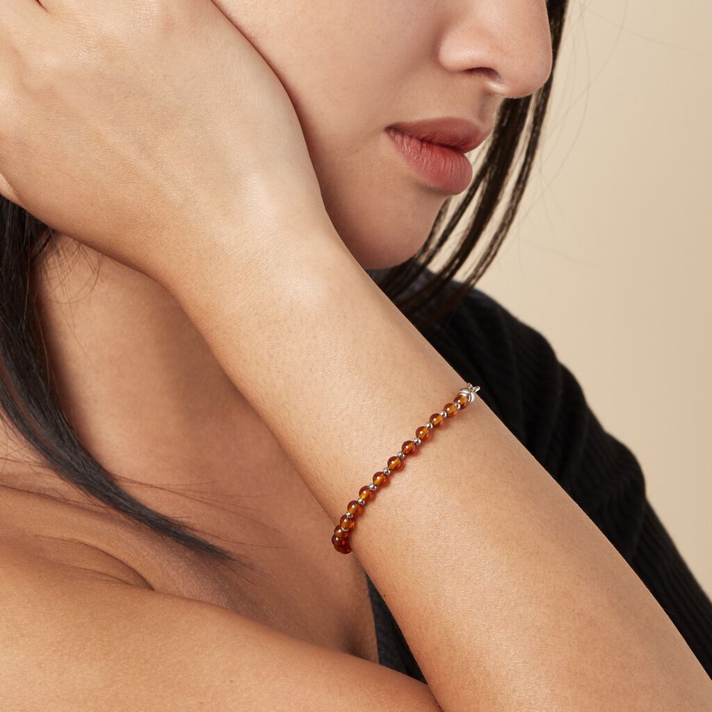 Bracelet Costin Argent Ambre - Bracelets Femme | Histoire d’Or