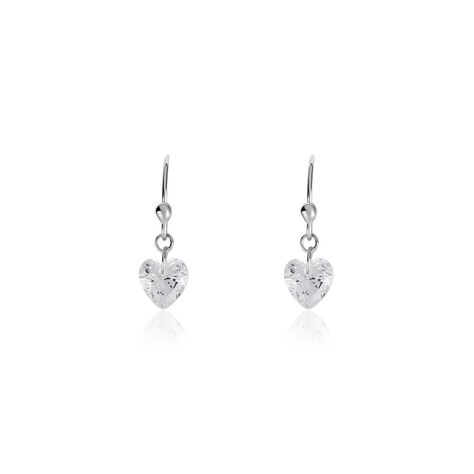 Boucles D'oreilles Pendantes Argent Blanc Sopher Oxydes De Zirconium - Boucles d'oreilles fantaisie Femme | Histoire d&rsquo;Or