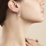 Cr&eacute;oles Luna Or Blanc Strass - Boucles d'oreilles cr&eacute;oles Femme | Histoire d&rsquo;Or