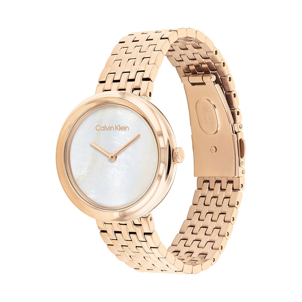 Montre Calvin Klein Twisted Bezel Blanc - Montres Femme | Histoire d’Or