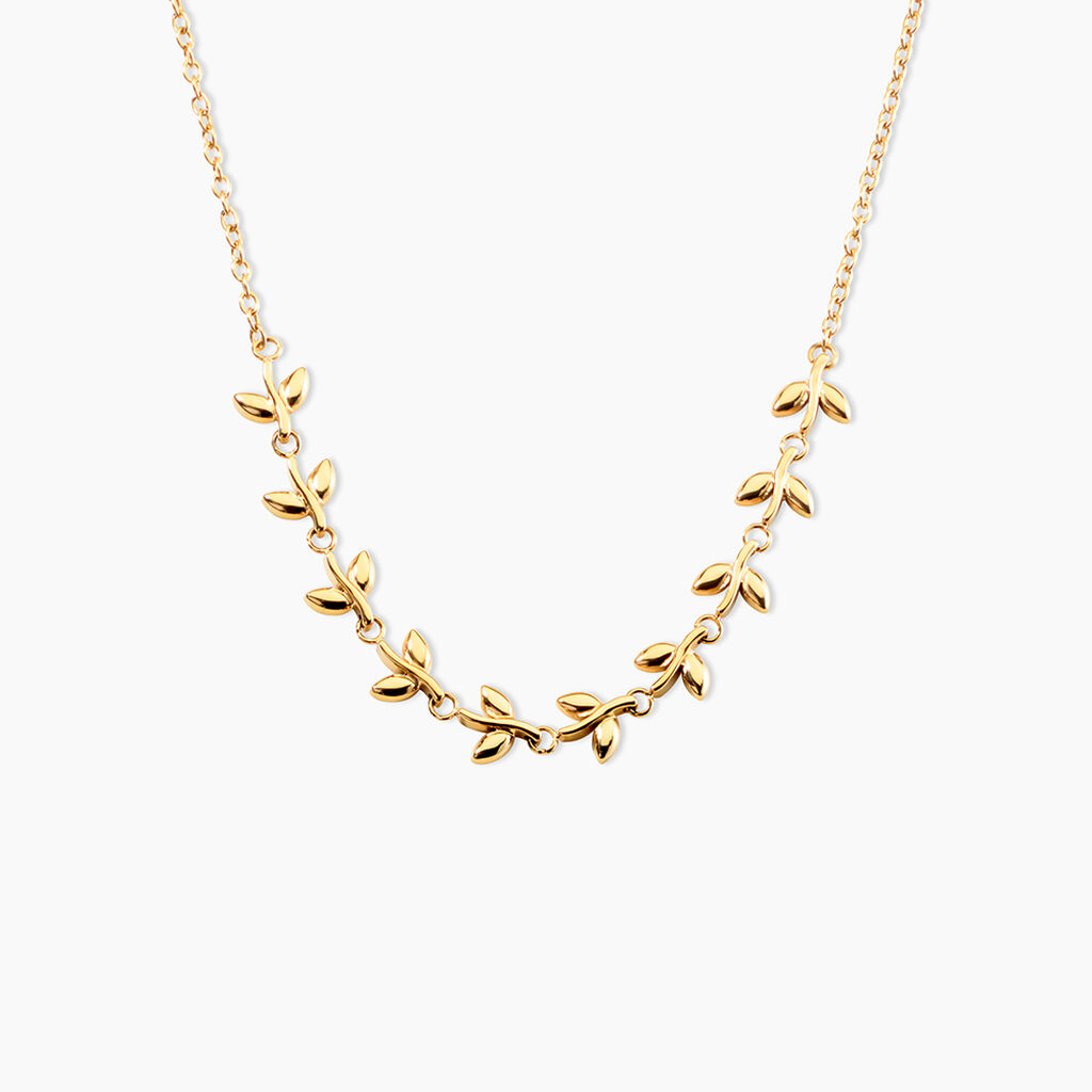 Collier Magaly Acier Jaune - Bijoux sans pierre Femme | Histoire d&rsquo;Or