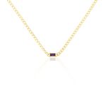 Collier Chain Or Jaune Am&eacute;thyste - Colliers Femme | Histoire d&rsquo;Or