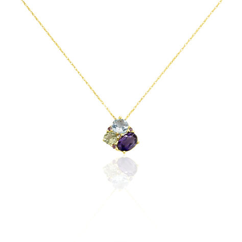 Collier Or Jaune Amethyste Et Topaze Et Péridot - Colliers Femme | Histoire d’Or