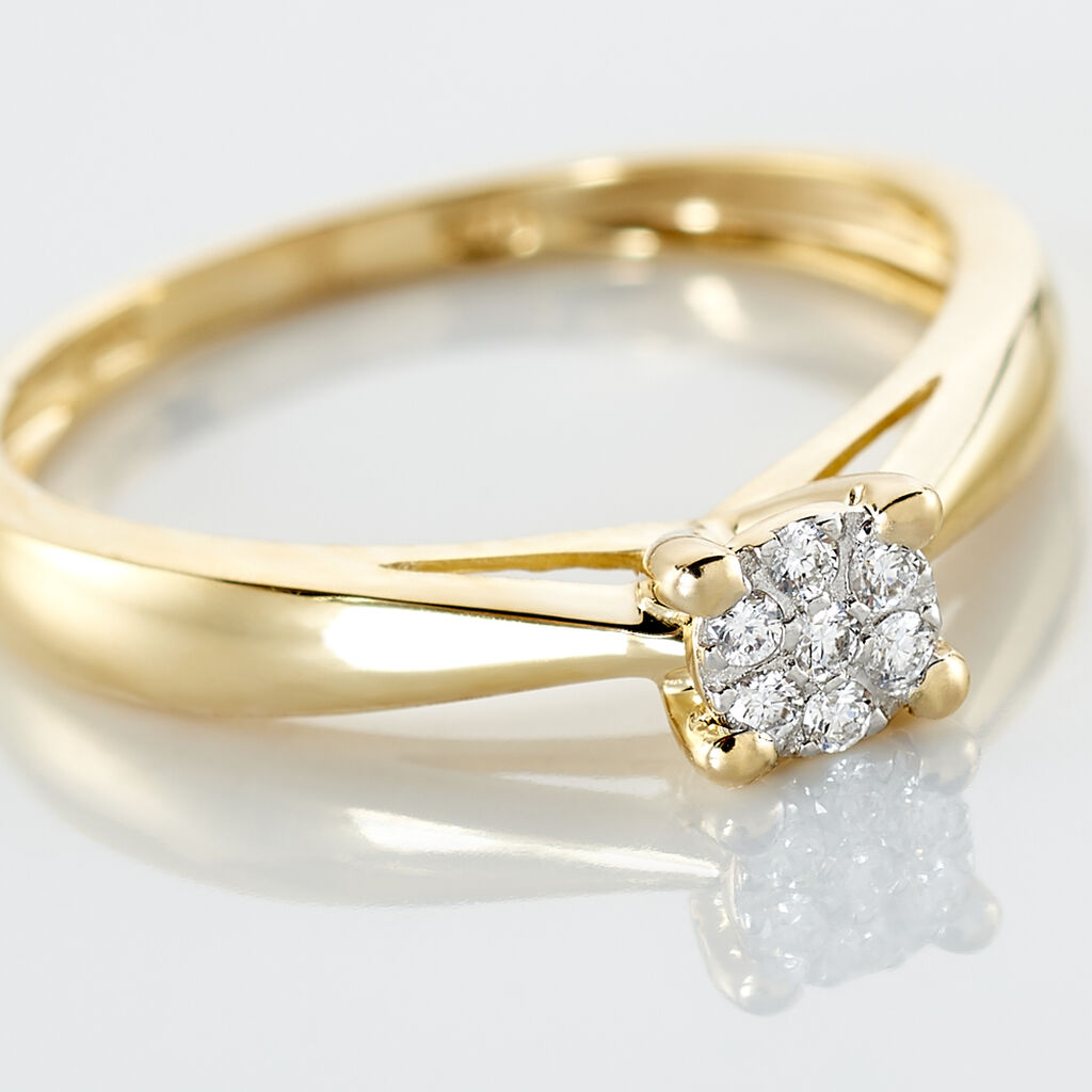 Bague Solitaire Artemis Or Jaune Diamant - Bagues solitaires Femme | Histoire d&rsquo;Or