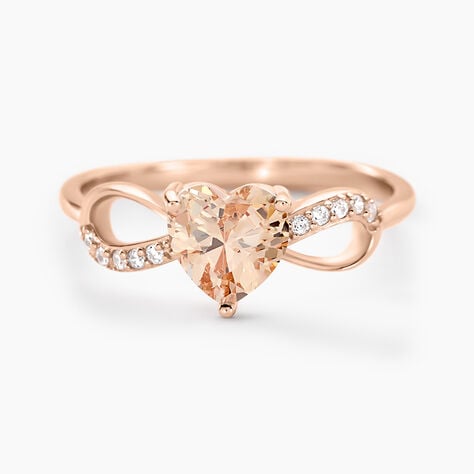 Bague Atieno Argent Rose Oxyde De Zirconium - Bagues solitaires Femme | Histoire d&rsquo;Or