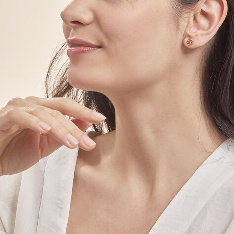 Boucles D'oreilles Puces Philine Fleur Or Jaune - Clous d'oreilles Femme | Histoire d’Or