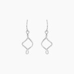 Boucles D'oreilles Pendantes Louison Argent Blanc - Boucles d'oreilles fantaisie Femme | Histoire d&rsquo;Or
