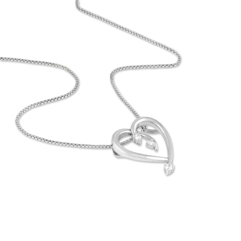 Collier Aria Argent Blanc Oxyde De Zirconium - Colliers fantaisie Femme | Histoire d’Or