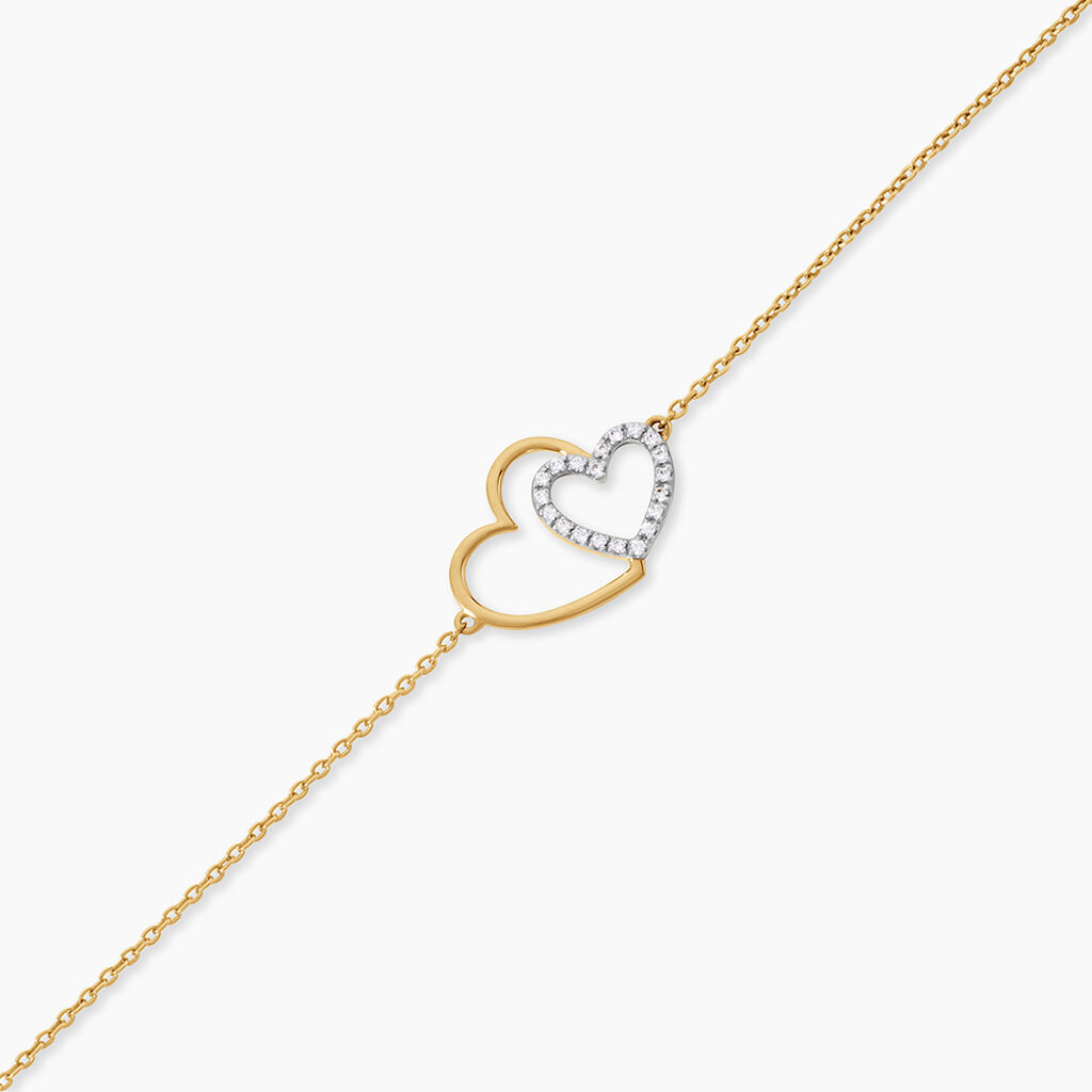 Bracelet Marineta Argent Dor&eacute; A L'Or 750/1000 Oxyde De Zirconium - Bracelets  | Histoire d&rsquo;Or