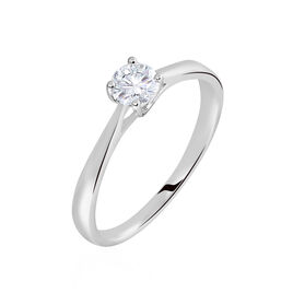 Bague Solitaire Victoria Platine Blanc Diamant - Bagues solitaires Femme | Histoire d’Or