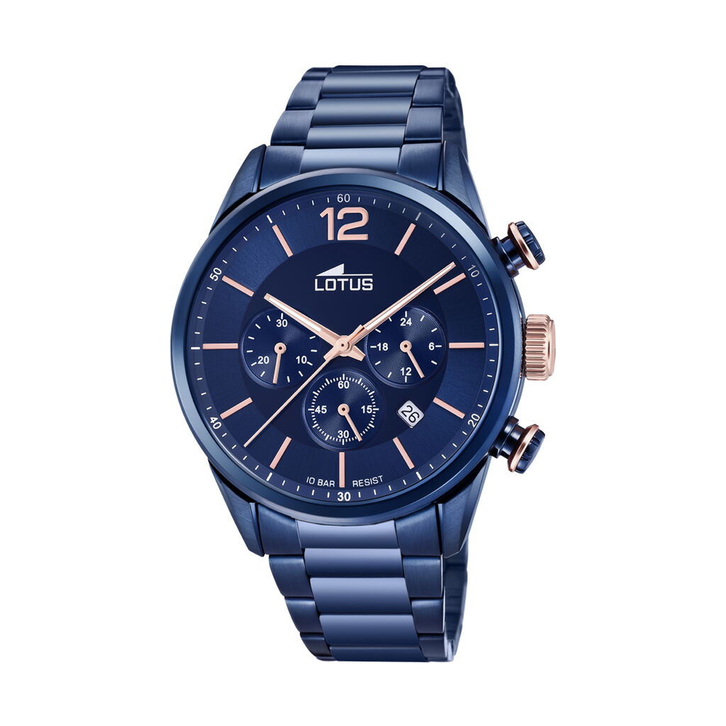 Montre Lotus Chrono Bleu - Montres Homme | Histoire d’Or