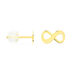 Boucles D'oreilles Puces Annie-francoise Infini Or Jaune - Clous d'oreilles Femme | Histoire d’Or