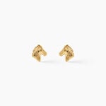 Boucles D'Oreilles Puces Freyia Argent Dor&eacute; A L'Or 750/1000 - Boucles d'oreilles fantaisie Femme | Histoire d&rsquo;Or