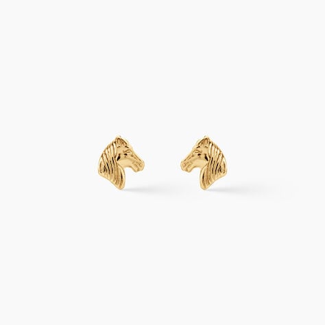 Boucles D'Oreilles Puces Freyia Argent Dor&eacute; A L'Or 750/1000 - Boucles d'oreilles fantaisie Femme | Histoire d&rsquo;Or