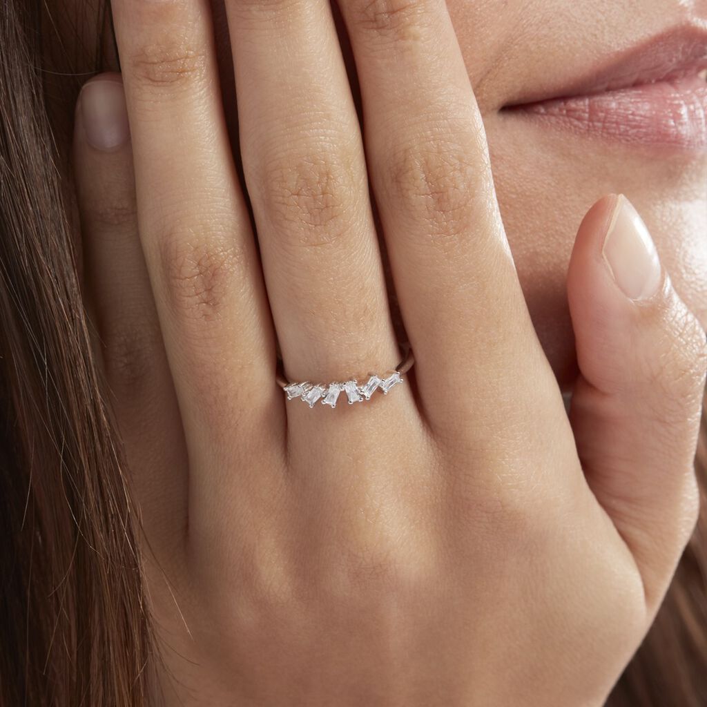 Bague Adonia Argent Blanc Oxyde De Zirconium - Bagues avec pierre Femme | Histoire d’Or