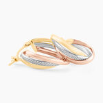 Cr&eacute;oles Hermande Or Tricolore - Boucles d'oreilles cr&eacute;oles Femme | Histoire d&rsquo;Or