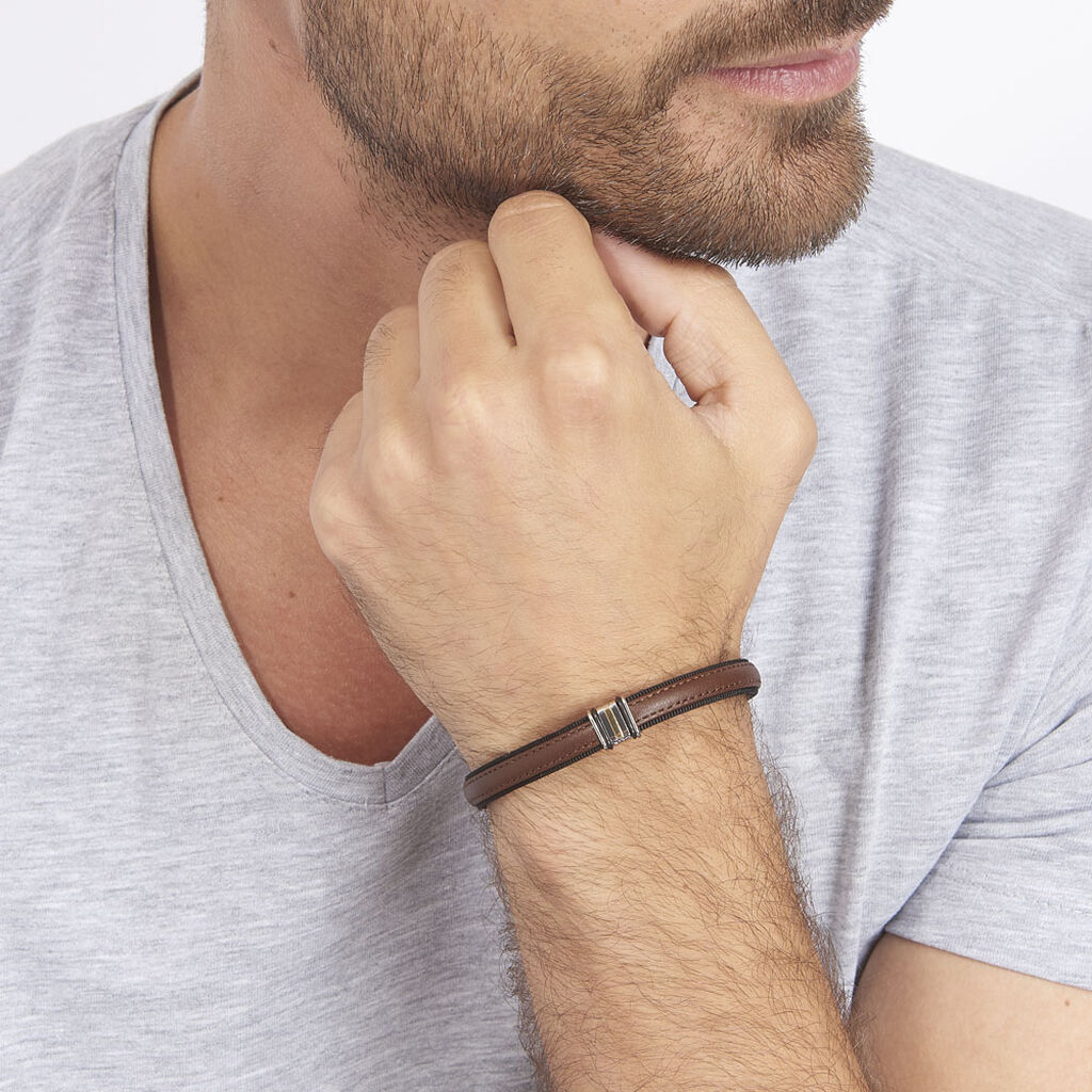 Bracelet Luciene Or Acier Bicolore - Bracelets Cuir Homme | Histoire d&rsquo;Or