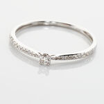 Bague Solitaire Hemera Or Blanc Diamant - Bagues solitaires Femme | Histoire d&rsquo;Or