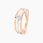 Bague Elsa Or Bicolore Diamant - Bagues avec pierre Femme | Histoire d&rsquo;Or