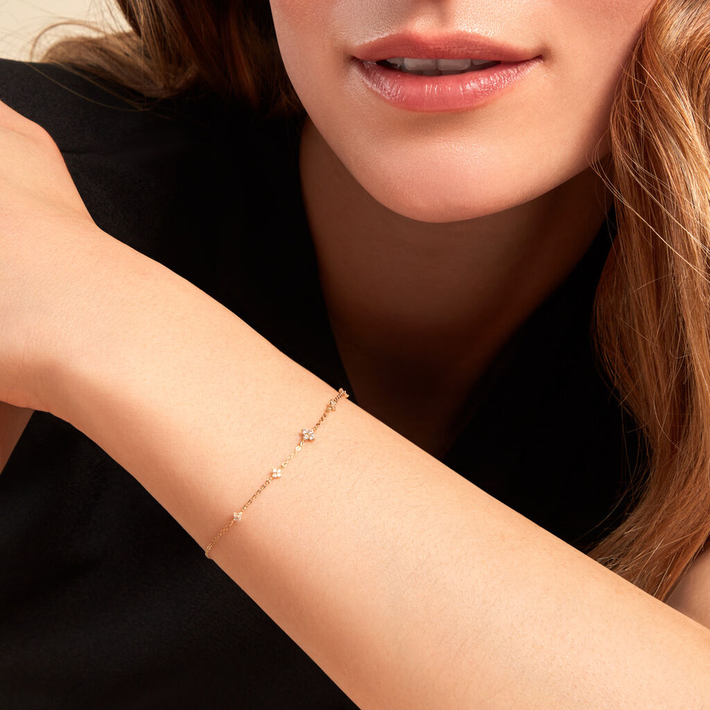 Bracelet Falling Star Or Jaune Oxyde De Zirconium - Bracelets Femme | Histoire d’Or