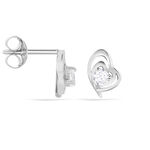 Boucles D'oreilles Puces Alou Argent Blanc Oxyde De Zirconium - Boucles d'oreilles fantaisie Femme | Histoire d&rsquo;Or