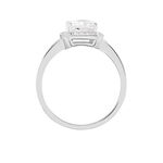Bague Solitaire Pilar Argent Blanc Oxyde De Zirconium - Bagues solitaires Femme | Histoire d&rsquo;Or