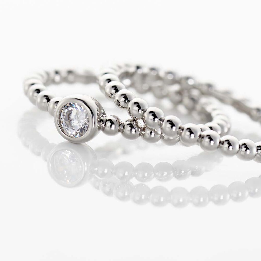 Duo De Bagues Roseli Argent Blanc Oxyde De Zirconium - Bagues solitaires Femme | Histoire d&rsquo;Or
